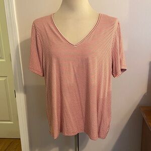 Old Navy LUXE Striped V-Neck Tee